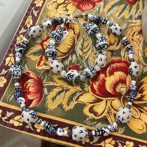 NWT, Carstina Leigh, Ltd., hand beaded, Sterling silver clasp